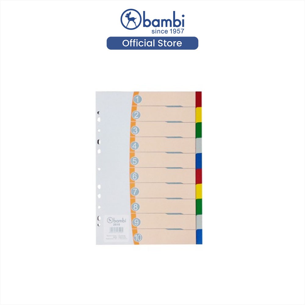 

Bambi Isi Binder Folio Divider & Indexes Pembatas Kertas Binder Edisi 10 Colour Original