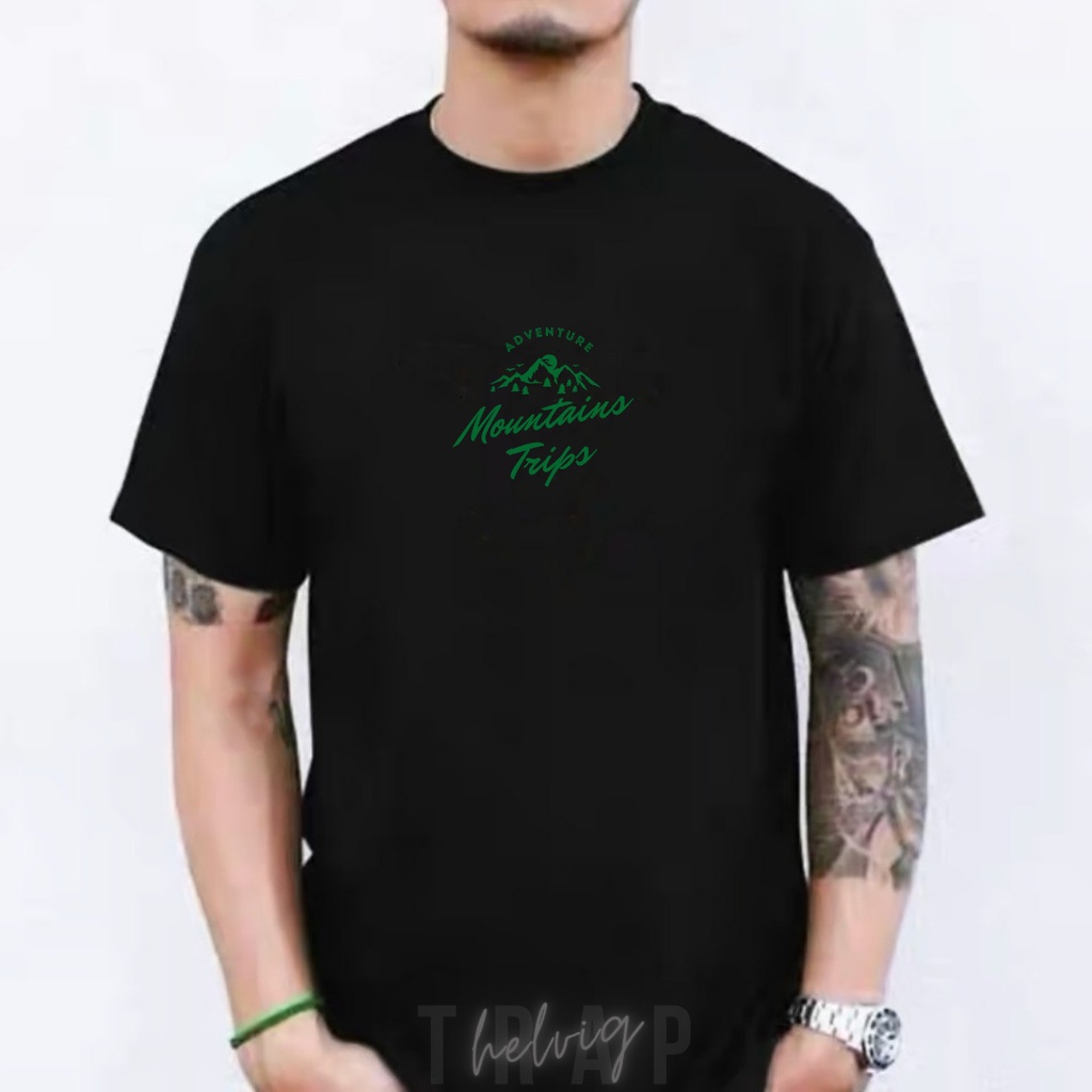 T-Shirt Poseidon Black Kaos Pria balinesia Radiate Positivity Black | Kaos Distro | Kaos Premium