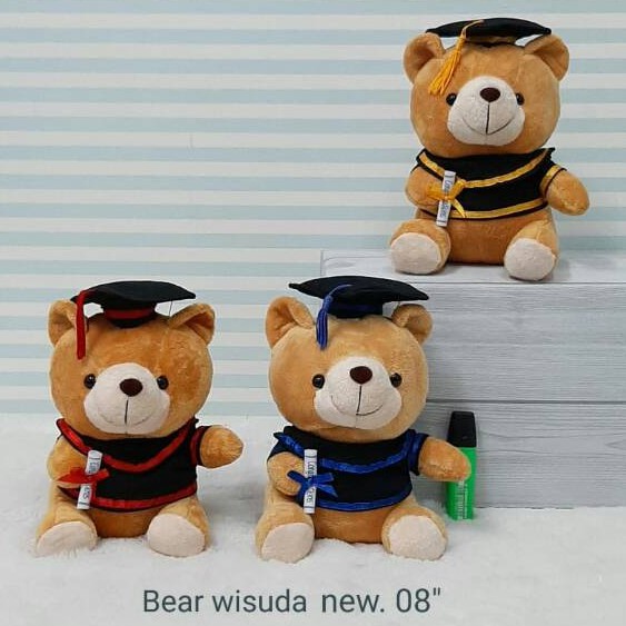 Boneka Wisuda Teddy Bear 18-20cm/Boneka Toga/Kado Boneka Wisuda/Souvenir Toga