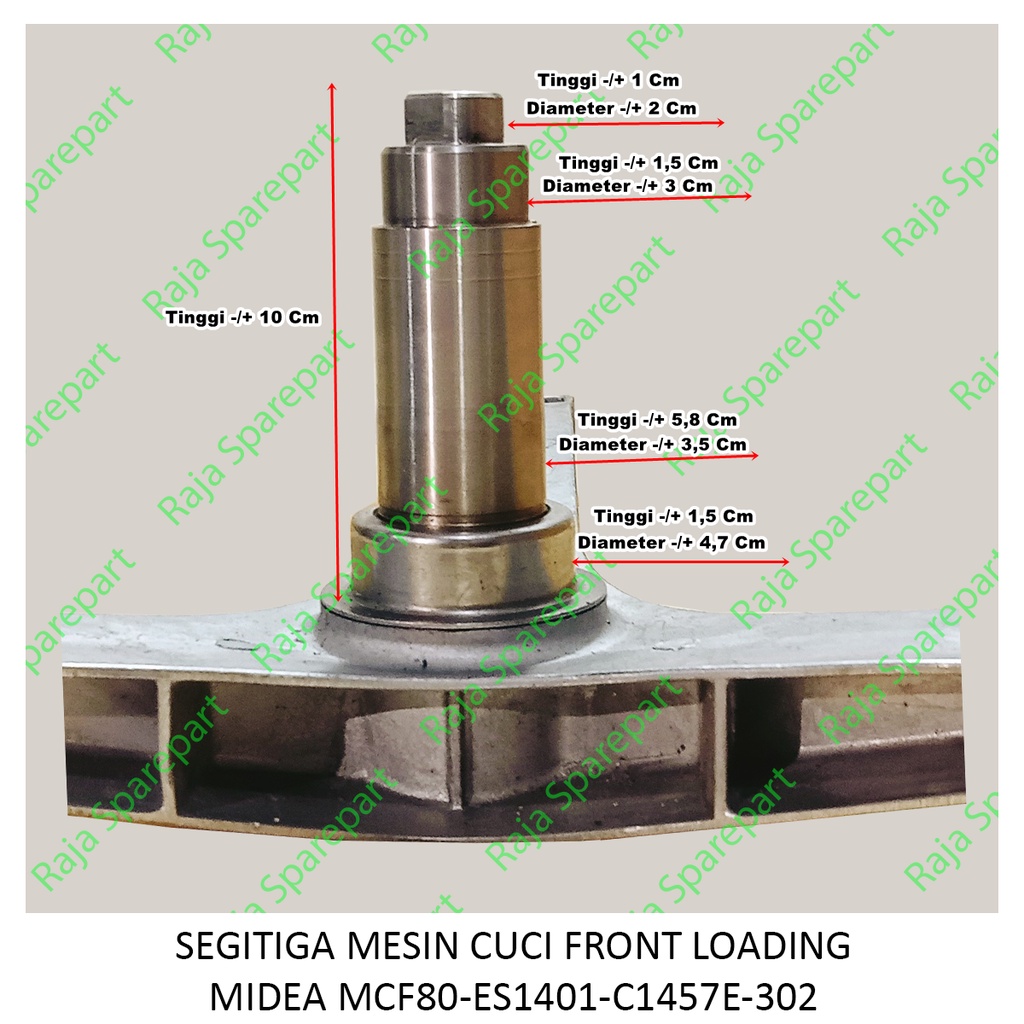 SEGITIGA MESIN CUCI FRONT LOADING MIDEA MCF80-ES1401-C1457E-302