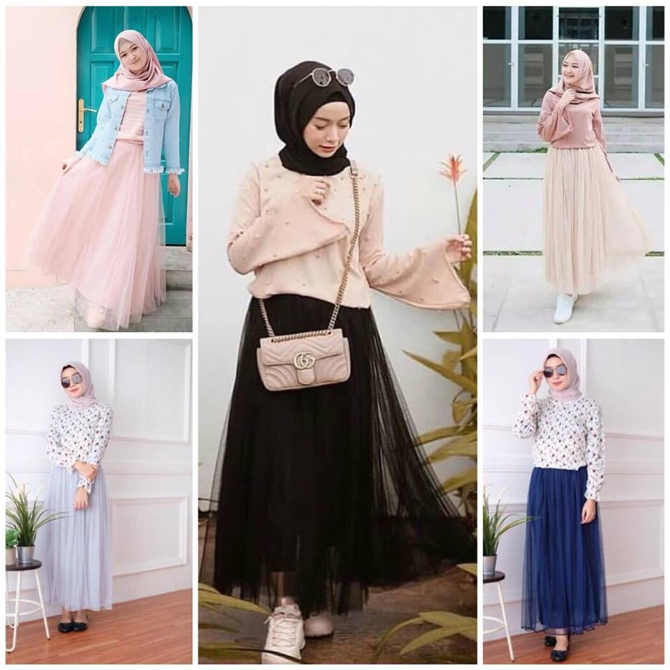 MODEL TERBARU STYLE TERKINI 2019 KOREA KPOP SS Rok Tutu Import Fit