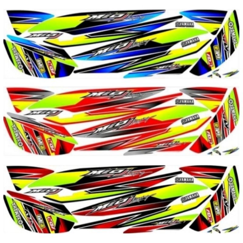 Striping Mio J Variasi Skotlet Scotlite Stiker Lis Motor List Body Sticker Lis List Motor Skotlet