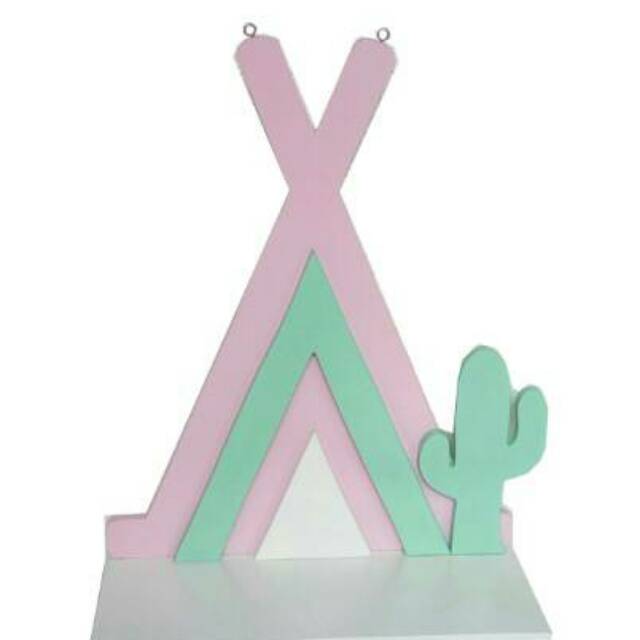 RAK DINDING SEGITIGA KAKTUS