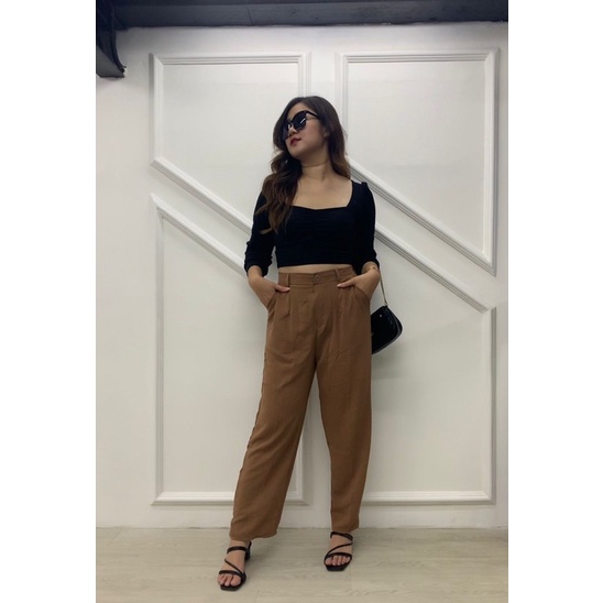 Viola loose pants - Celana kulot crinkle wanita dewasa