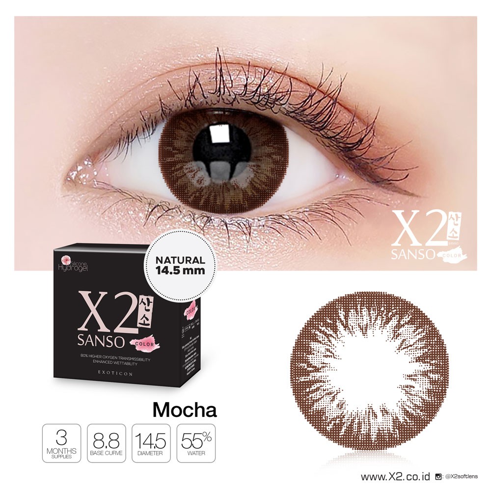 NEW SOFTLENS SANSO COLOR BLACK SERIES by X2 / EXOTICON