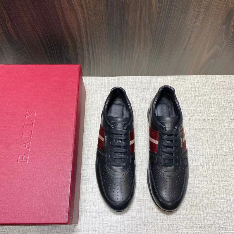 bally sneaker shoes mirror quality sepatu kets kulit asli hitam Black terlaris