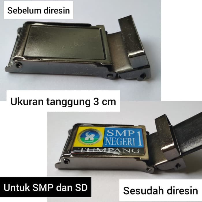 Ikat pinggang Custom logo sekolah tanpa minimal pembelian / sabuk logo sekolah sd , smp , sma