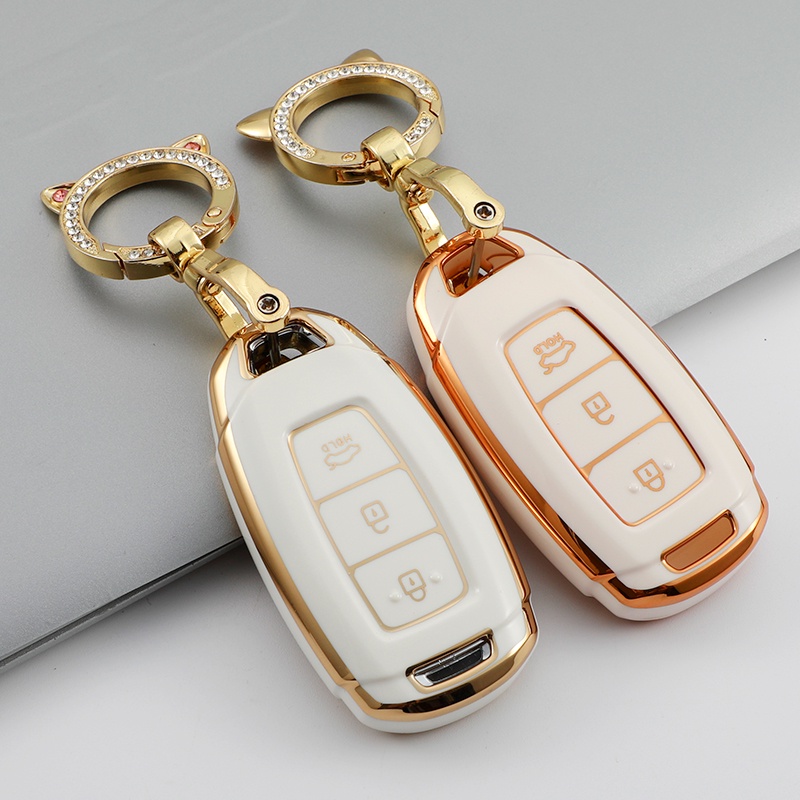 Casing Kunci Remote Mobil Bahan TPU Untuk Hyundai i30 ix25 Elantra Solaris Azera Grandeur Ig TM Accent Santa Fe Palisade