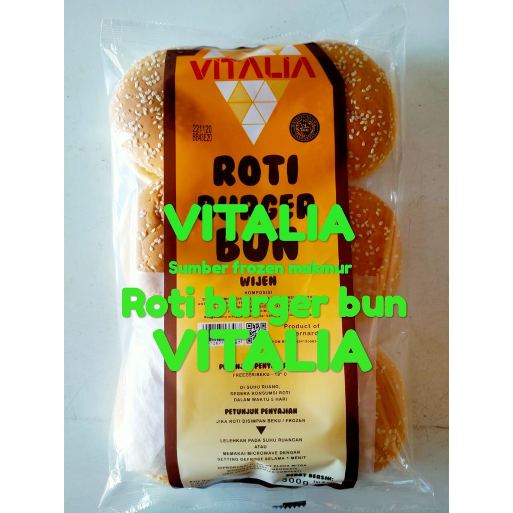 

roti burger 6 VITALIA sumber frozen makmur