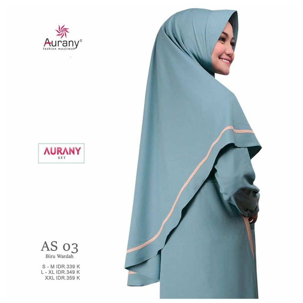 GAMIS AS 03 WARDAH 1 SET KHIMAR II  AURANY