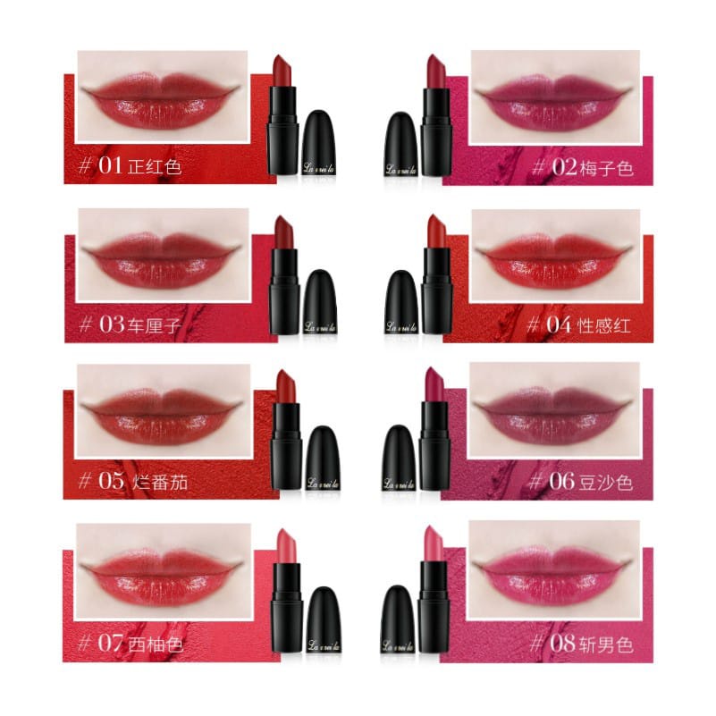 LAMEILA 1007 LIPSTICK MATTE  LIPSTIK 8 WARNA WATERPROOF DAN LONG LASTING