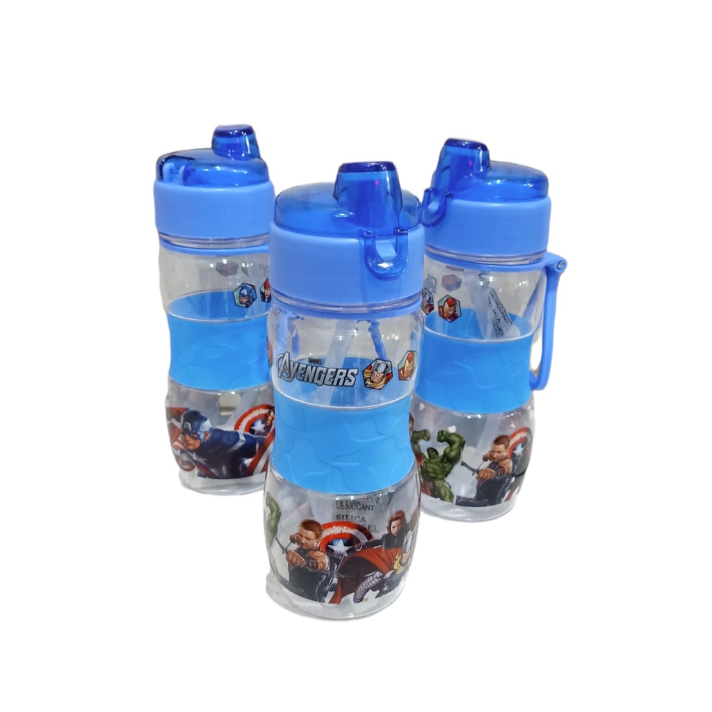 Botol Minum Anak laki-laki Lucu NO.X-3688 Sedotan Karakter BPA 400ml- Sovenir Murah Botol minum Karakter