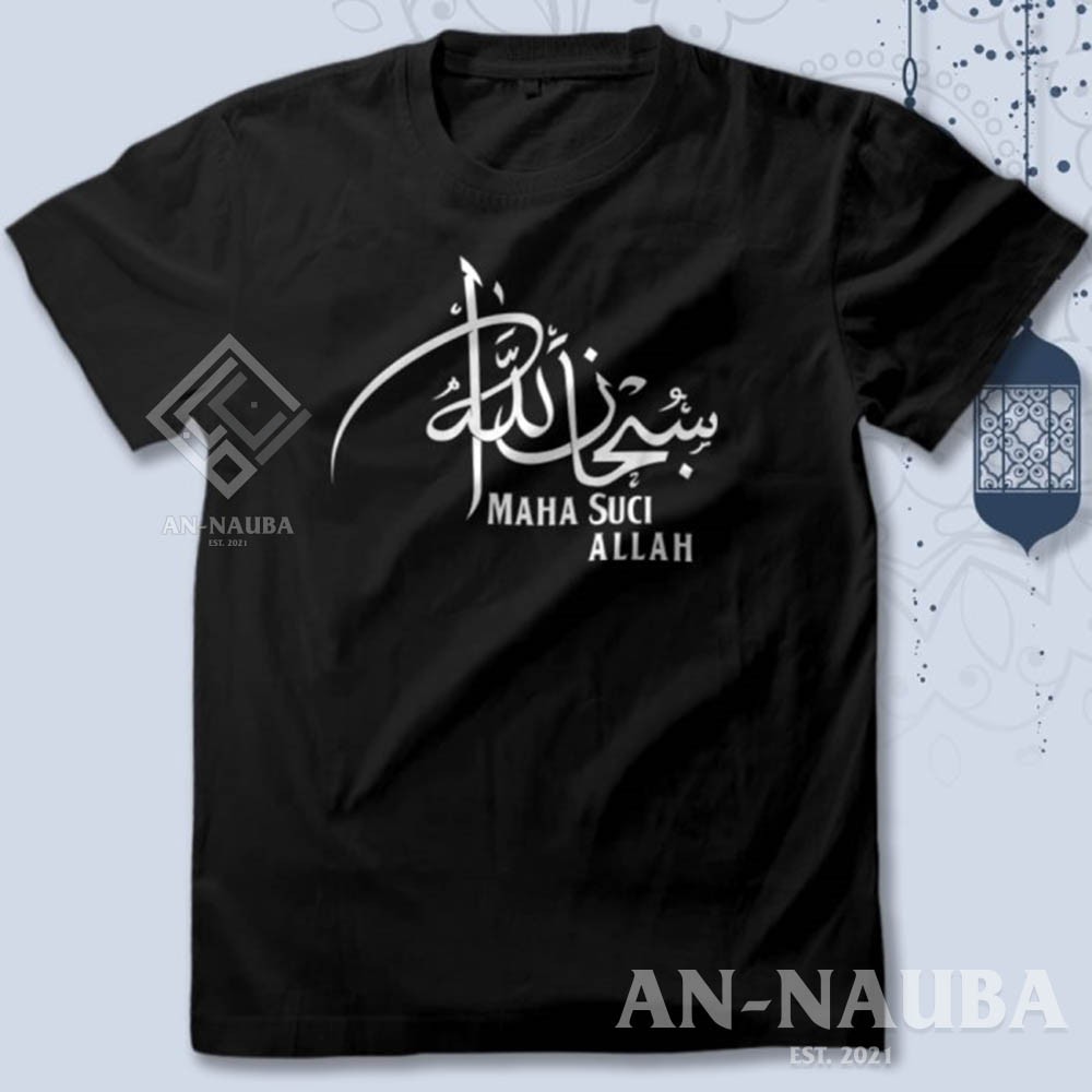 KAOS DAKWAH ISLAMI SUBHANALLAH KALIGRAFI / Baju Distro Santri Islam / Tshirt Muslim Trendy [AN-6354]-1