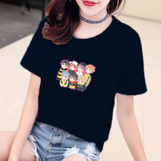 YOURSTYLE1119 -KAOS KARAKTER ANIME BAJU KAOS WANITA DISTRO UNISEX OVERSIZE JUMBO CASUAL KEKINIAN