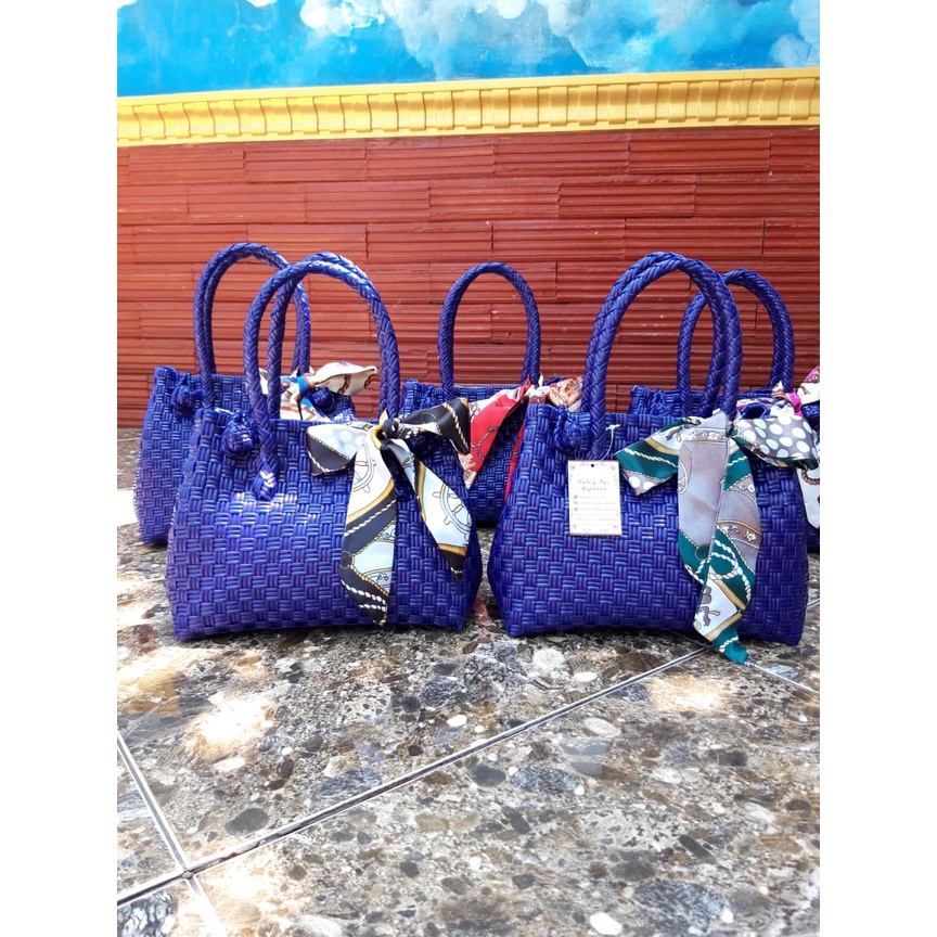 TAS ANYAMAN PLASTIK JELY PREMIUM/TAS ANYAM KANCING DOBLE/BABY PATTY BAG/TAS WANITA