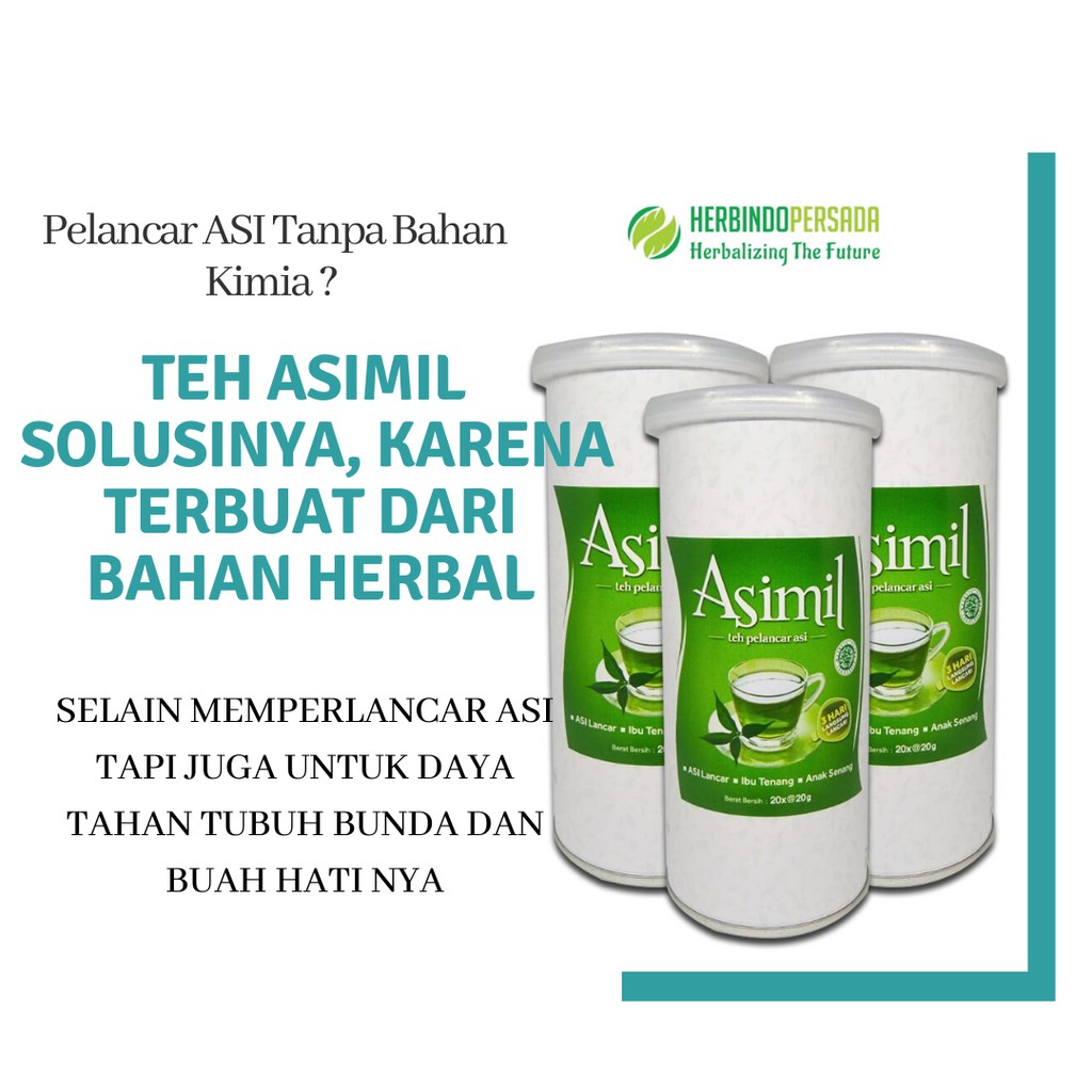 

Teh Asimil herbal alami pelancar ASI meningkatkan produksi Air Susu Ibu nutrisi ibu menyusui