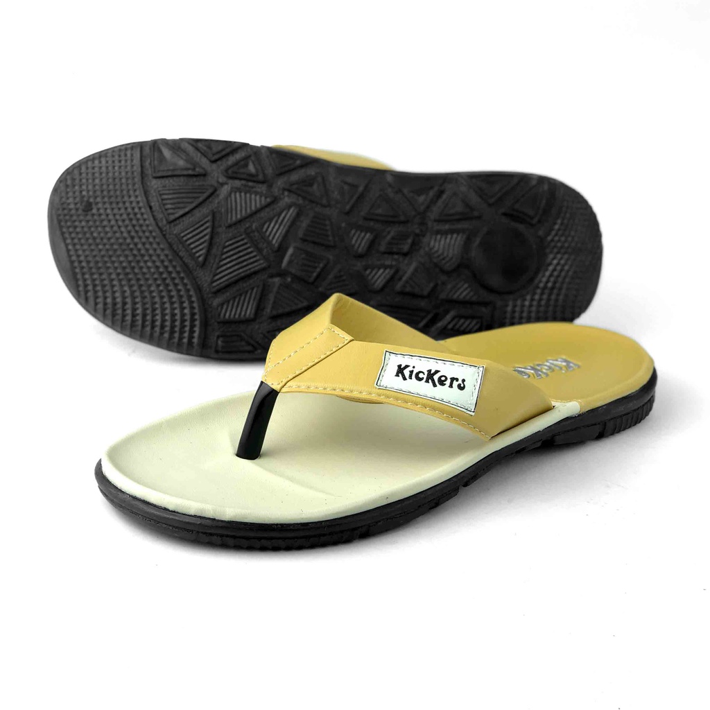 Sandal Jepit Pria Casual Distro Murah Keren Sendal Terbaru Virale JPT 08 HITAM