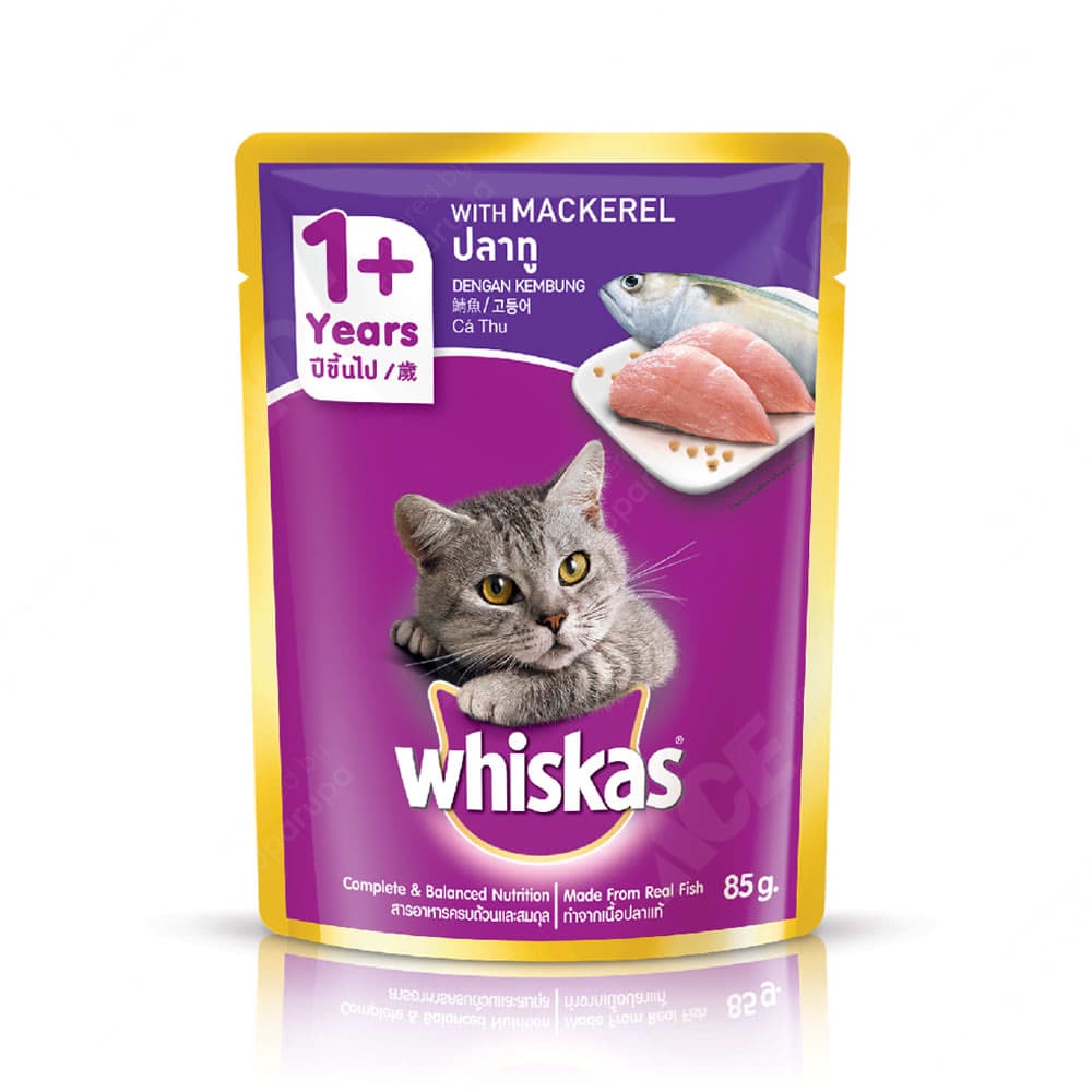 Whiskas Makanan Kucing Basah Wiskas Snack Kucing Cat Food Usia 1+ 85 gram