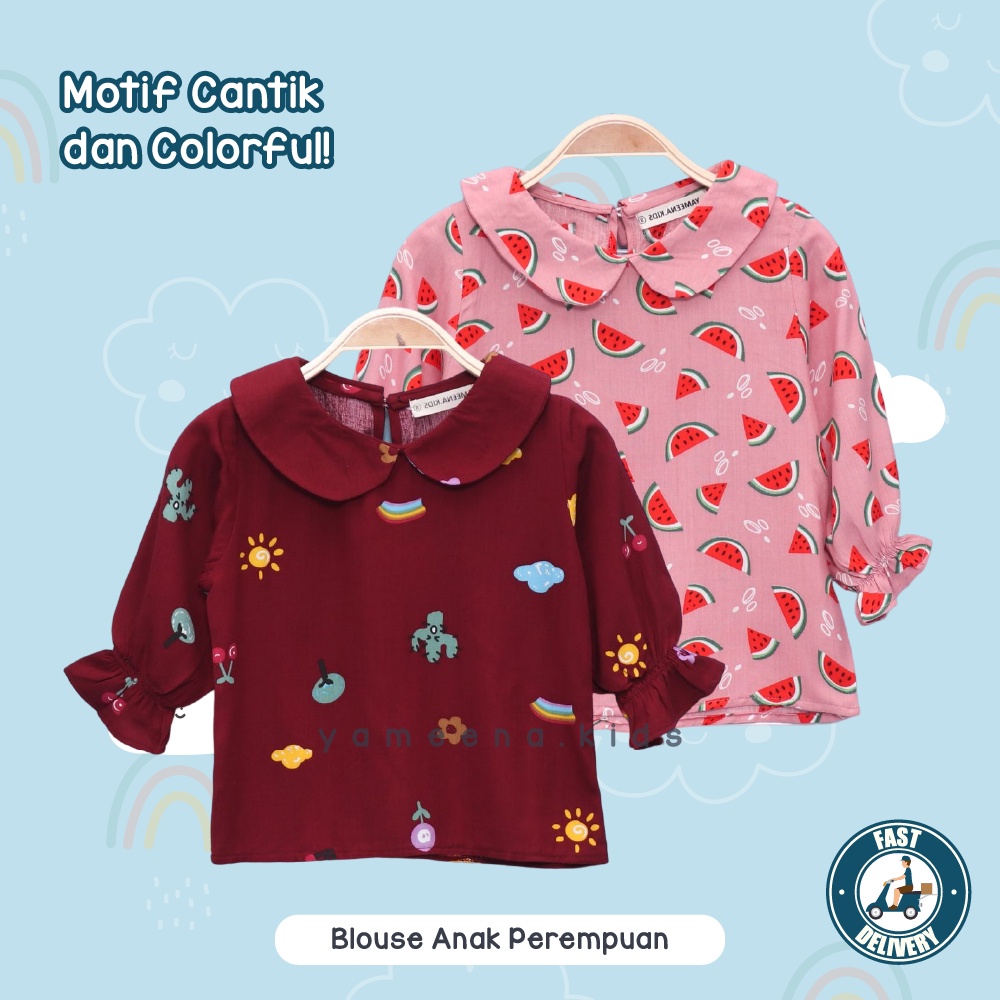 Yameena kids Blouse Anak Perempuan Atasan anak perempuan kimi blouse