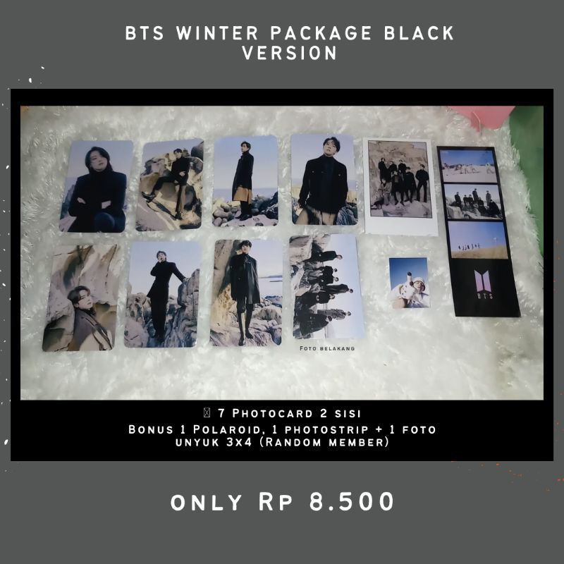 Photocard BTS PC BTS WINTER PACKAGE BLACK VERSION