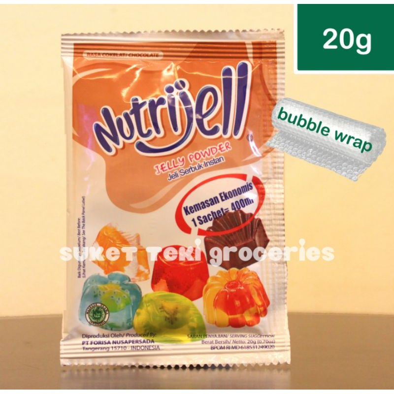 Agar Jelly Nutrijell kemasan Ekonomis rasa Coklat 20gr