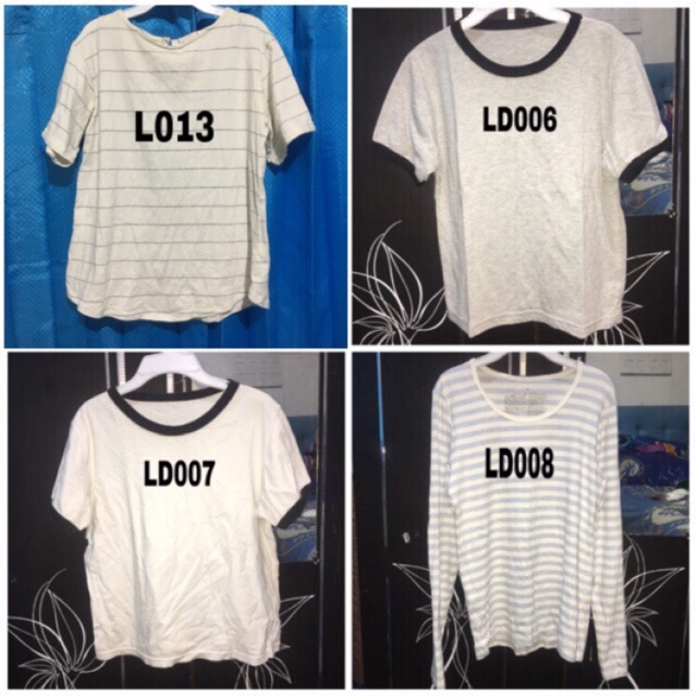 [NEW&PRELOVED] RINGER TEE, STRIPE TEE, KAOS UNIQLO MURAH