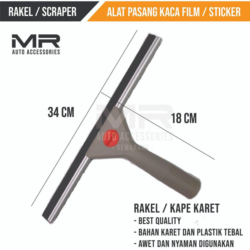 RAKEL SCRAPEE / WIPPER KARET 34 CM ALAT PASANG KACA FILM / STIKER