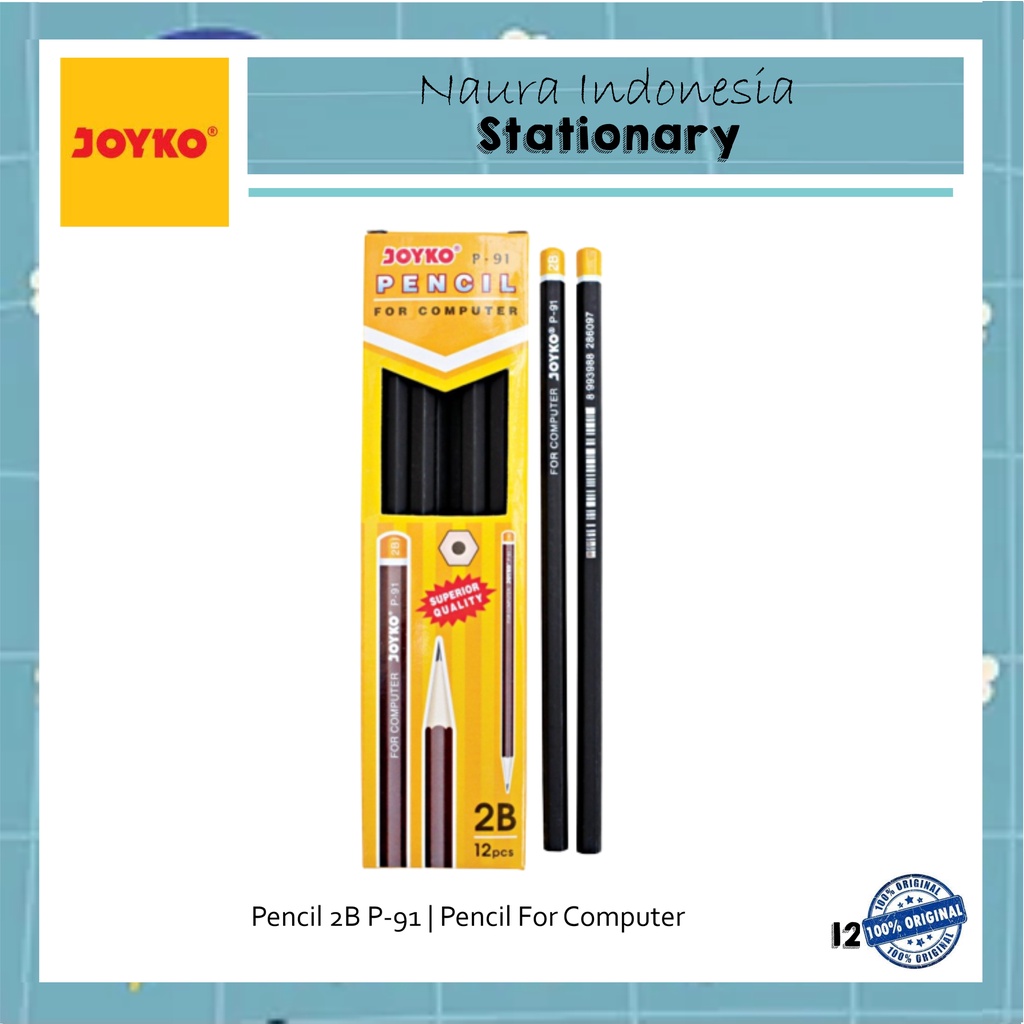 

[1PACK] Pensil Joyko P-91 | 2B | 1 BOX 12 PCS