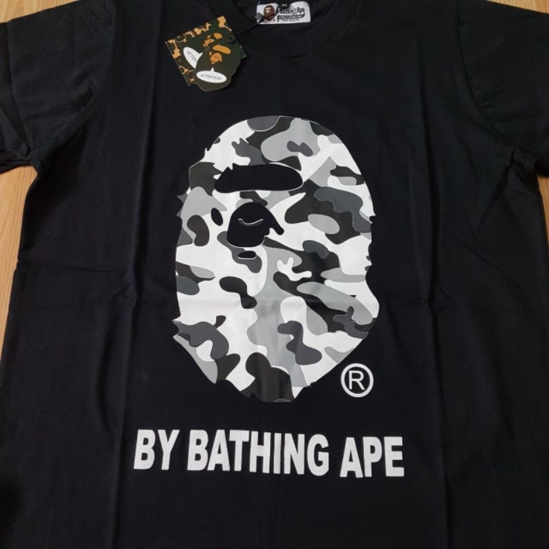 BAJU KAOS BAPE X MASTERMIND JAPAN SKULL CAMO BLACK
