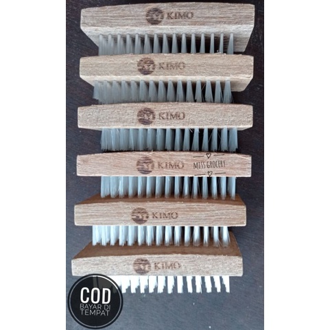 (12pcs)Kimo NGO Sikat Cuci Gagang Kayu Baju Keramik Original Kimo Murah 1box Washing Brush