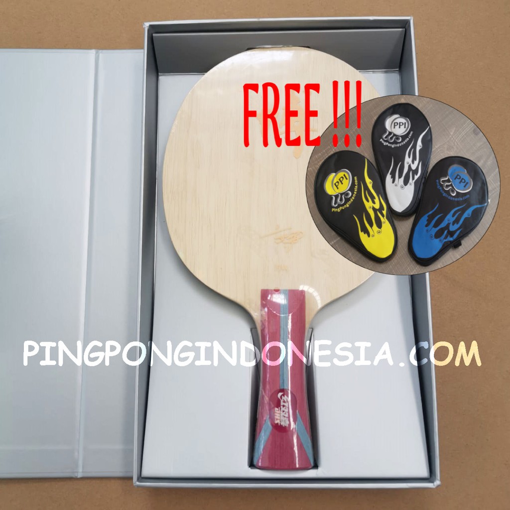 DHS Fang Bo Carbon - Blade/Kayu Pingpong Tenis Meja Bat Bet