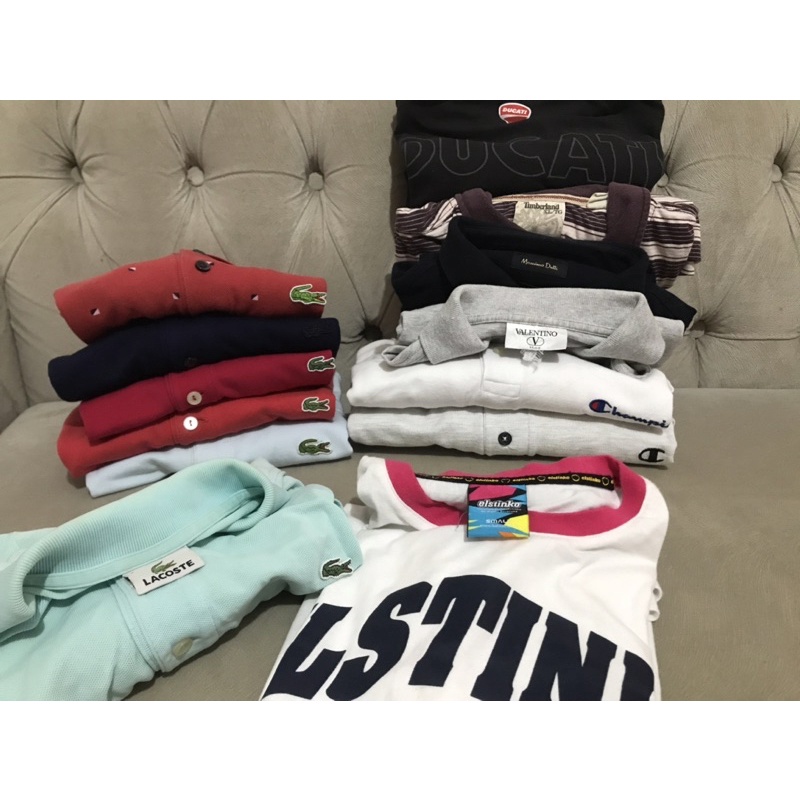 borongan kaos kerah polo shirt second