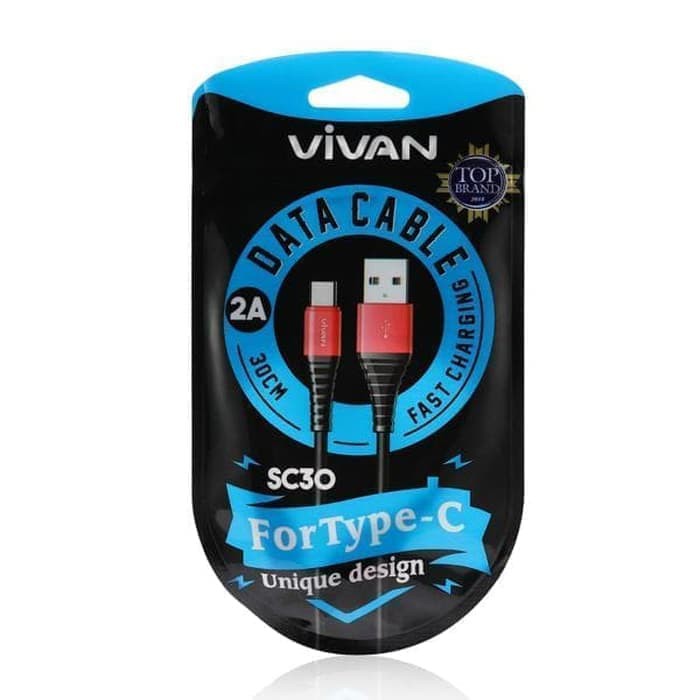 Ready Data Cable Vivan SC30 for Type C 30cm Fast Charging Kabel data