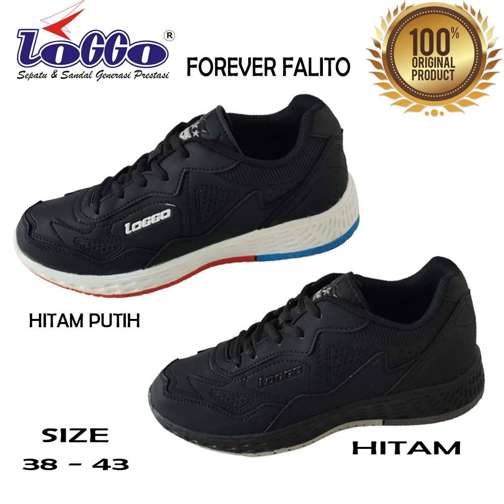 LOGGO- SEPATU SEKOLAH / SEPATU SEKOLAH ANAK DAN REMAJA LOGGO FOREVER FALITO. ORIGINAL PRODUCT