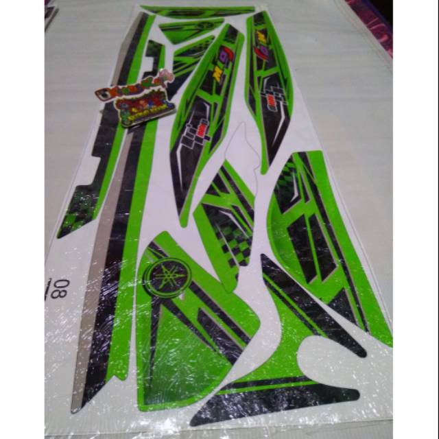 (BISA COD) STRIPING STIKER  LIS VARIASI MOTOR YAMAHA MIO J/MIO GT MOTIF MOTOGP HIJAU