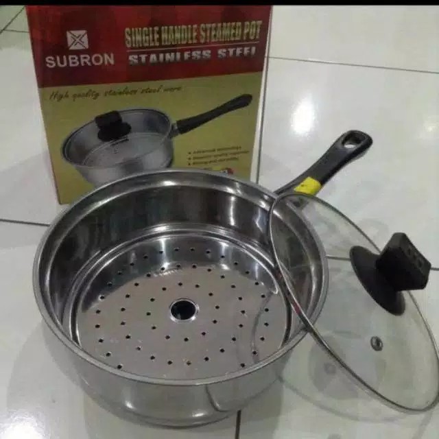 Panci Susu Serbaguna Bisa Kukusan Subron 20cm Sauce Pan Steamer