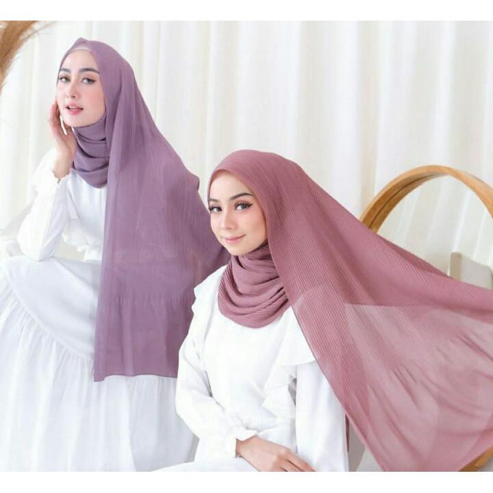 Pashmina Plisket Shawl/Pashmina Plisket Pashmina Diamond crep