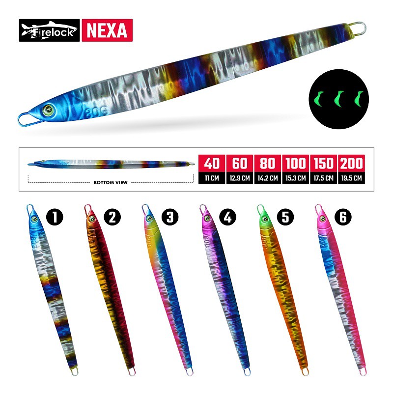 UMPAN JIGGING METAL JIG - FIRELOCK NEXA 60 GRAM - 80 GRAM - 100 GRAM - 150 GRAM - 200 GRAM