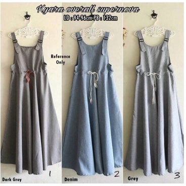 TERBARU       Overall Kyara Hits Dress Supernova Denim Panjang Baju Kodok Rok Remaja