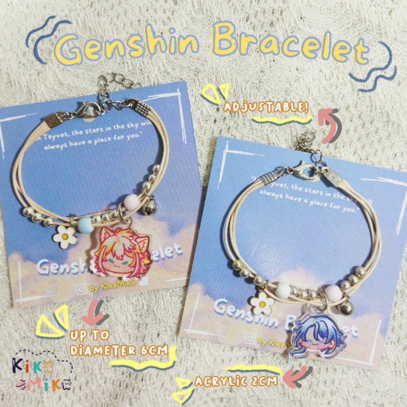 Gelang/Bracelet Genshin Impact PO | Ayato Yae Klee Hu Tao Kuki Heizhou