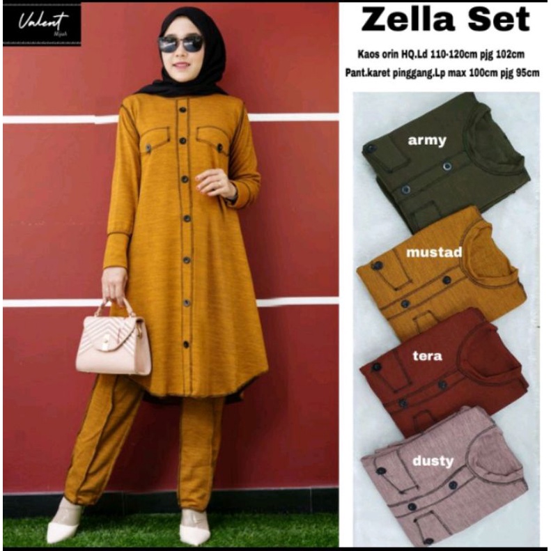 NOVAN ZELLA SET ((SET TUNIK)) // SETELAN KEBALIK // SETCEL MATT.KAOS ORIN // ALL SIZE // PANT KARET 