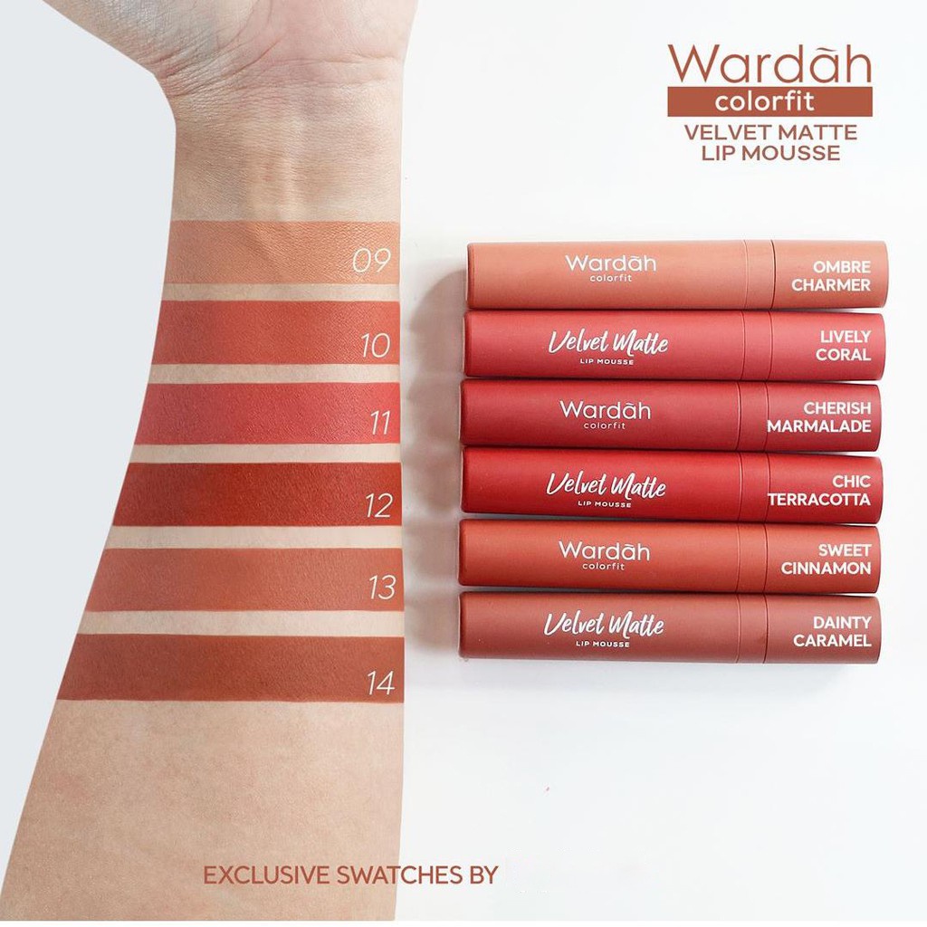 Lipstik Wardah Velvet Matte Lip Mousse / Lipmatte Wardah Nyaman dan Lembap dibibir