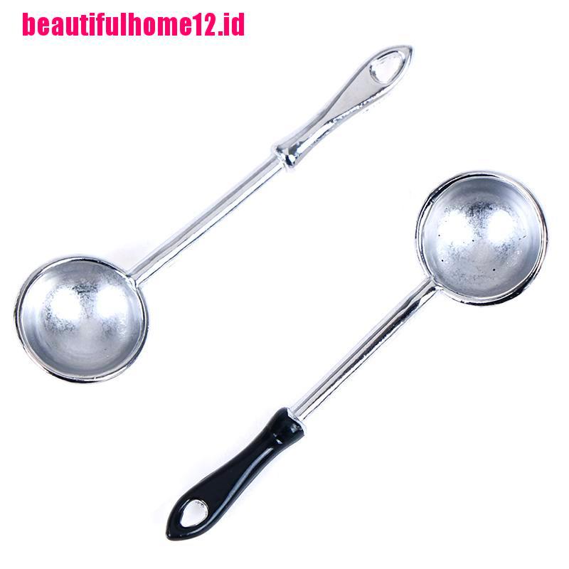 【beautifulhome12.id】2Pcs 1:12 Dollhouse miniature accessories mini stir fry spoon cooking spoon