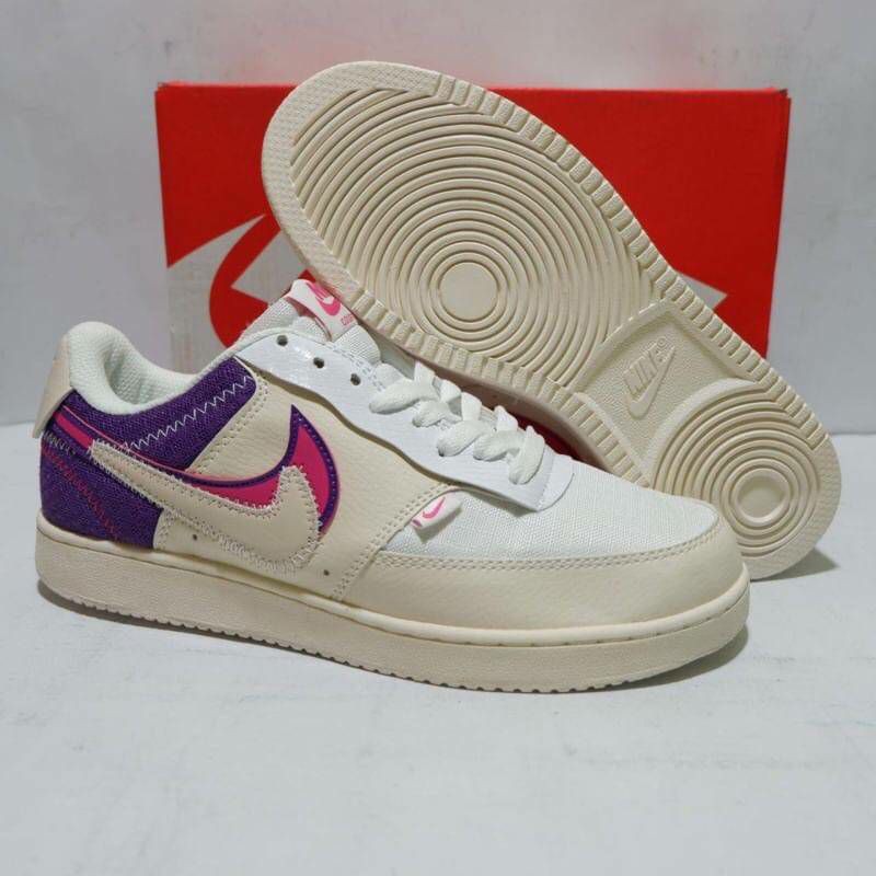 nike court vision pink and white