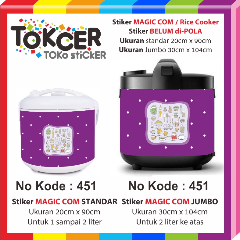 STIKER Magic COM/ Rice COOKER Motif COOKING Master