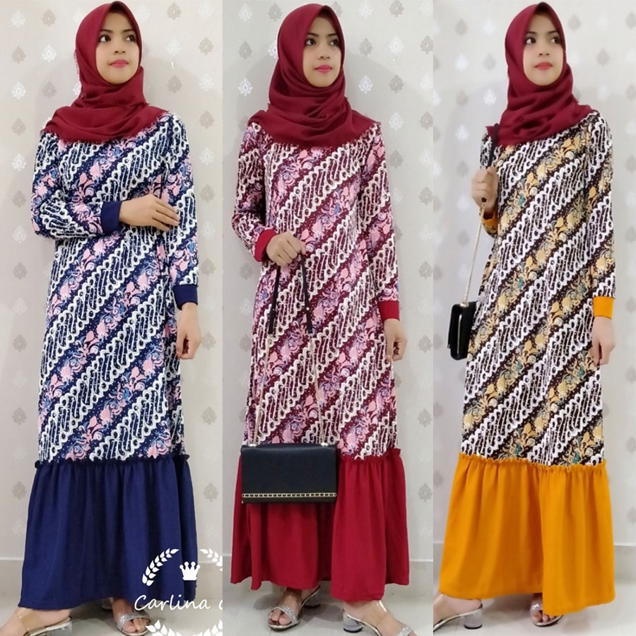 GAMIS BATIK REMPEL BAWAH CARLINA GL