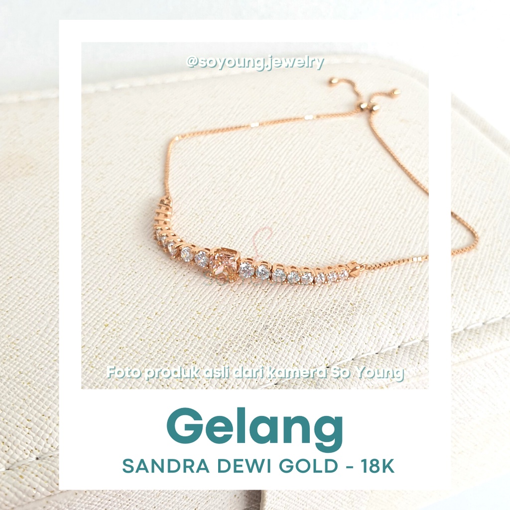 Gelang Sandra Dewi Gold Morganite Series BC210236 Kadar 18K