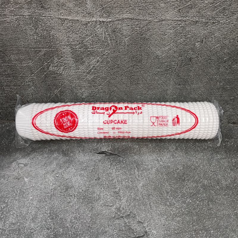 Cake Cases Putih 9.5 cm D95 B43 isi 1000 pc DRAGON PACK Cup Cake