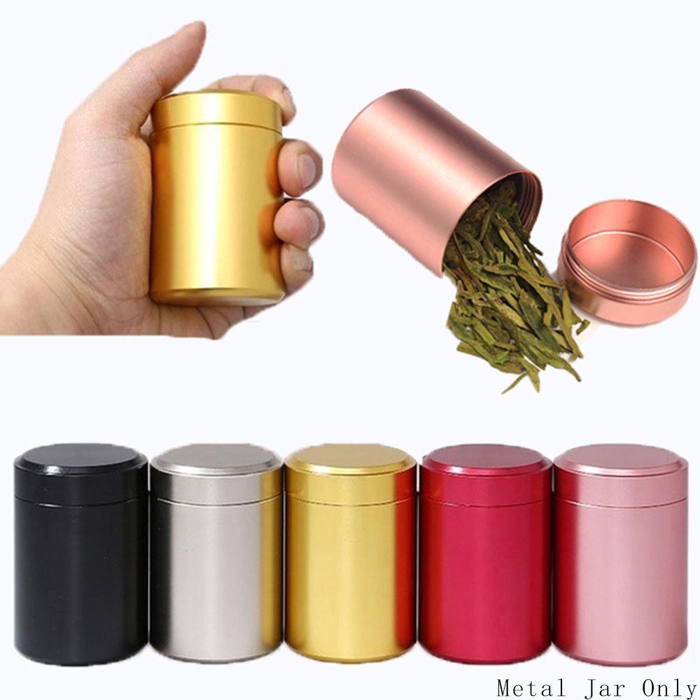 Solighter Kaleng Logam Mini Multicolor Aluminium Alloy Penyimpanan Kedap Udara Botol Permen Disegel Wadah