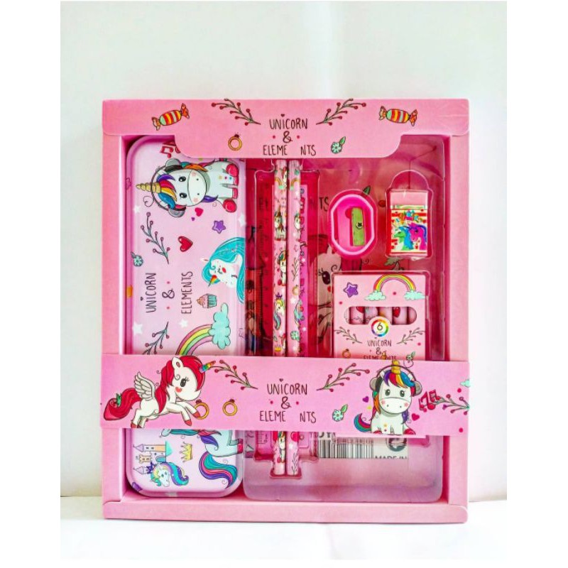

Kotak pensil set crayon / Alat tulis sekolah / stationary set / ATK karakter / pony /Spiderman / princess / minion